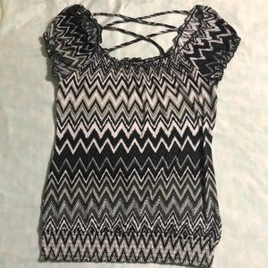 Weavers top with cross on back